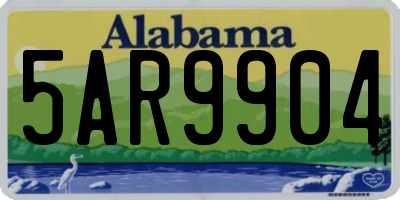 AL license plate 5AR9904