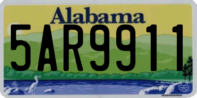 AL license plate 5AR9911