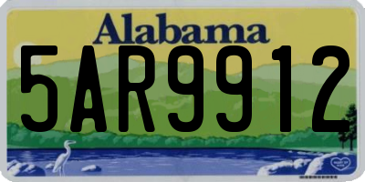 AL license plate 5AR9912