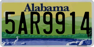 AL license plate 5AR9914