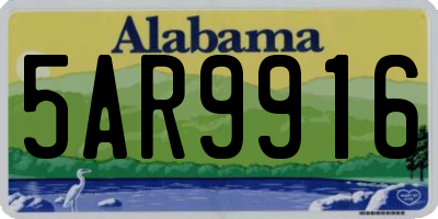 AL license plate 5AR9916