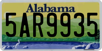 AL license plate 5AR9935