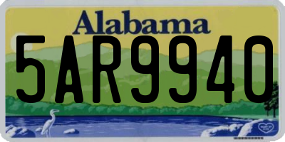 AL license plate 5AR9940