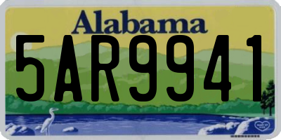 AL license plate 5AR9941