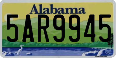 AL license plate 5AR9945