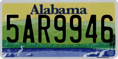 AL license plate 5AR9946