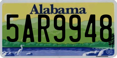 AL license plate 5AR9948