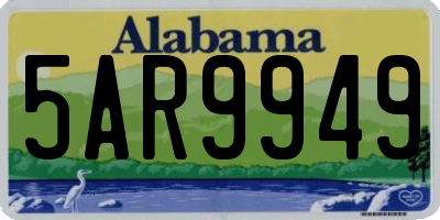 AL license plate 5AR9949