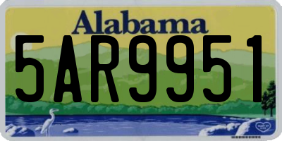 AL license plate 5AR9951