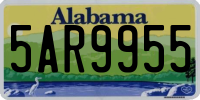 AL license plate 5AR9955