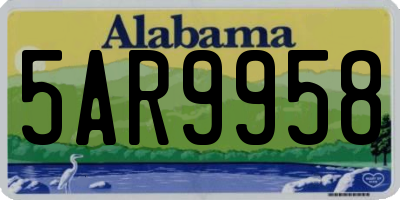AL license plate 5AR9958