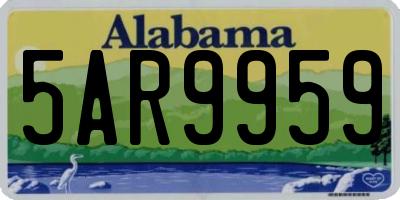 AL license plate 5AR9959