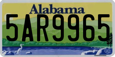 AL license plate 5AR9965