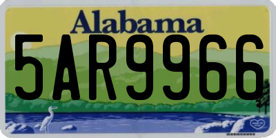 AL license plate 5AR9966