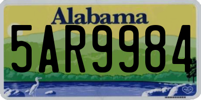 AL license plate 5AR9984