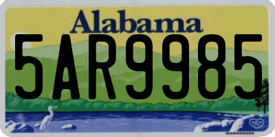 AL license plate 5AR9985