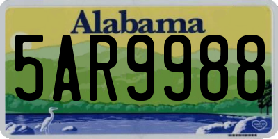 AL license plate 5AR9988