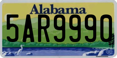 AL license plate 5AR9990