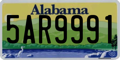 AL license plate 5AR9991