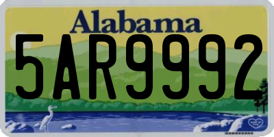 AL license plate 5AR9992