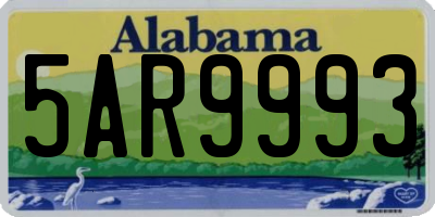 AL license plate 5AR9993