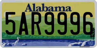 AL license plate 5AR9996