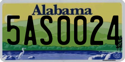 AL license plate 5AS0024