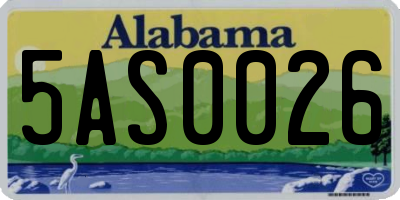 AL license plate 5AS0026