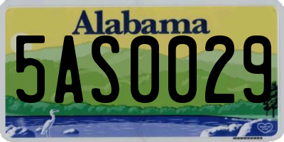 AL license plate 5AS0029