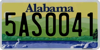AL license plate 5AS0041