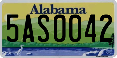 AL license plate 5AS0042