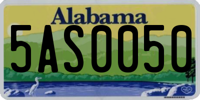 AL license plate 5AS0050