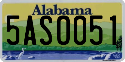 AL license plate 5AS0051