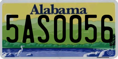 AL license plate 5AS0056