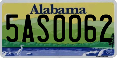 AL license plate 5AS0062