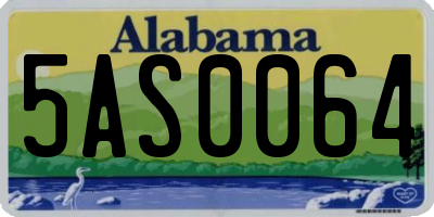 AL license plate 5AS0064