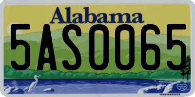 AL license plate 5AS0065