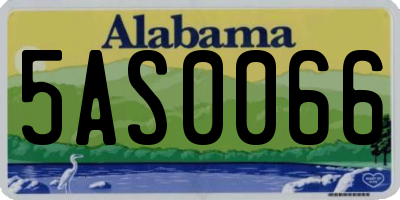 AL license plate 5AS0066