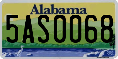 AL license plate 5AS0068