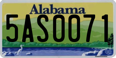 AL license plate 5AS0071