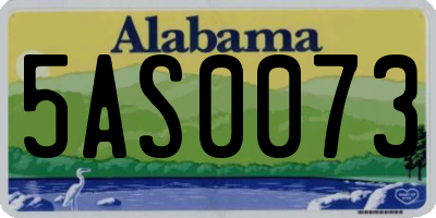 AL license plate 5AS0073
