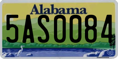 AL license plate 5AS0084