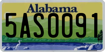 AL license plate 5AS0091