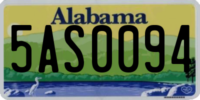 AL license plate 5AS0094
