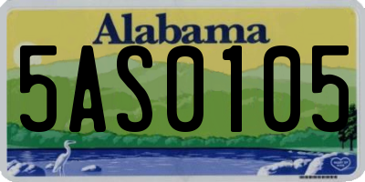 AL license plate 5AS0105