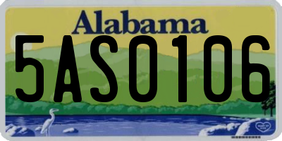 AL license plate 5AS0106