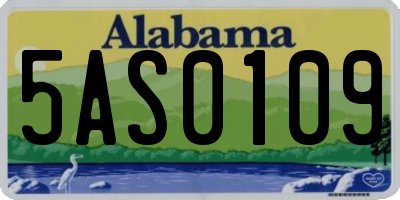 AL license plate 5AS0109