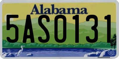 AL license plate 5AS0131