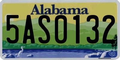 AL license plate 5AS0132