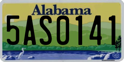 AL license plate 5AS0141